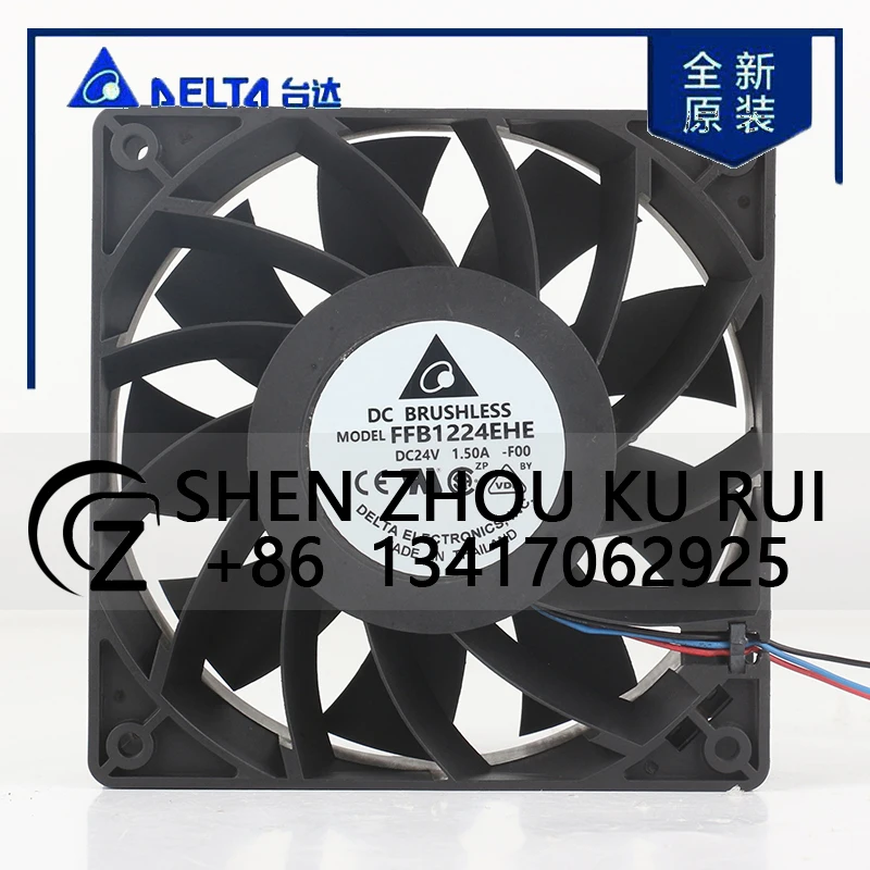 

Delta 12V 48V DC24V 1.50A AC EC 12038 120x120x38MM 12CM High air Volume Inverter PWM Speed Regulation FFB1224EHE-F00 Cooling Fan