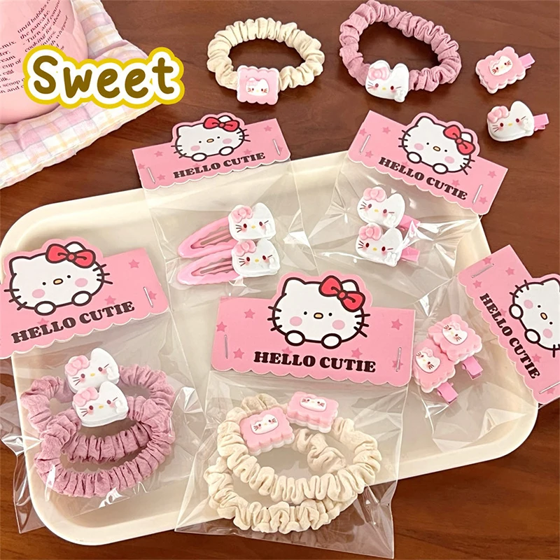 2Pcs Cute Children Hair Accessories For Women Girls Sweet Fashion Hair Rope Bangs Hair Clip Princess Cartoon Headdress Gifts