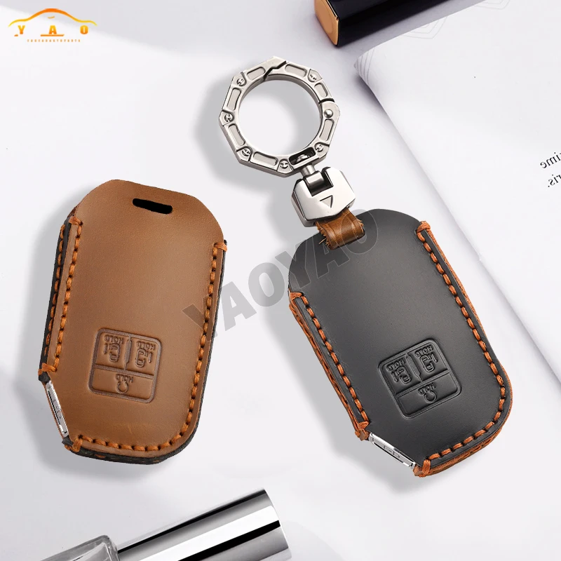 

2024 Remote Leather Key Case Protector Car Fob For Kia Carnival 2021 2022 Sedona Carnival KA4 EX SX LX Fiesta Car Accessories