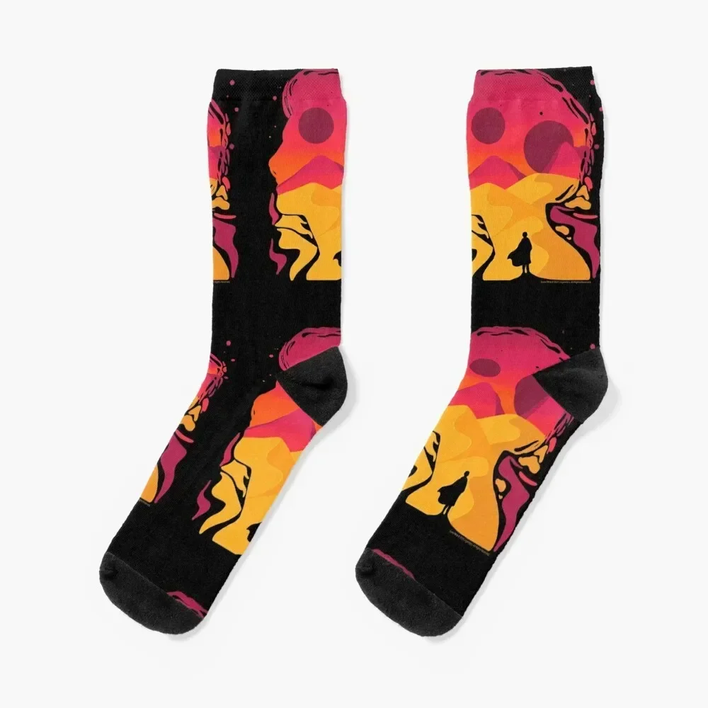 Paul Atreides on Arrakis, Double Exposure Minimalist Illustration Socks set christmas gifts Socks For Girls Men's