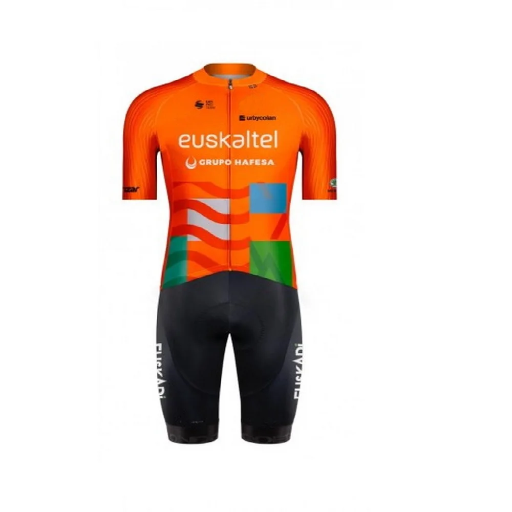 LASER CUT Skinsuit 2024 EUSKALTEL Team Bodysuit SHORT Cycling Jersey Bike Bicycle Clothing Maillot Ropa Ciclismo