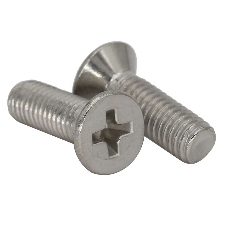Tornillo de cabeza plana CSK M3 M4 M5, 6mm, 8mm, 10mm, 16mm, 20mm, 25mm, 30mm, acero inoxidable 201