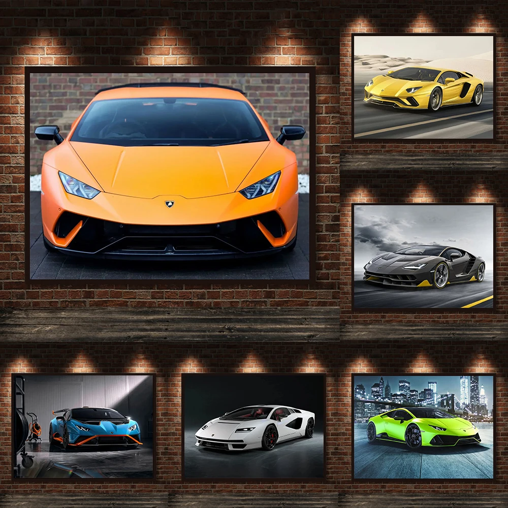 Fashion Luxury Supercar Poster And Print Modern Sports Car Graffiti Canvas Painting Racing Club Wall Art Gaming Room Home Decor