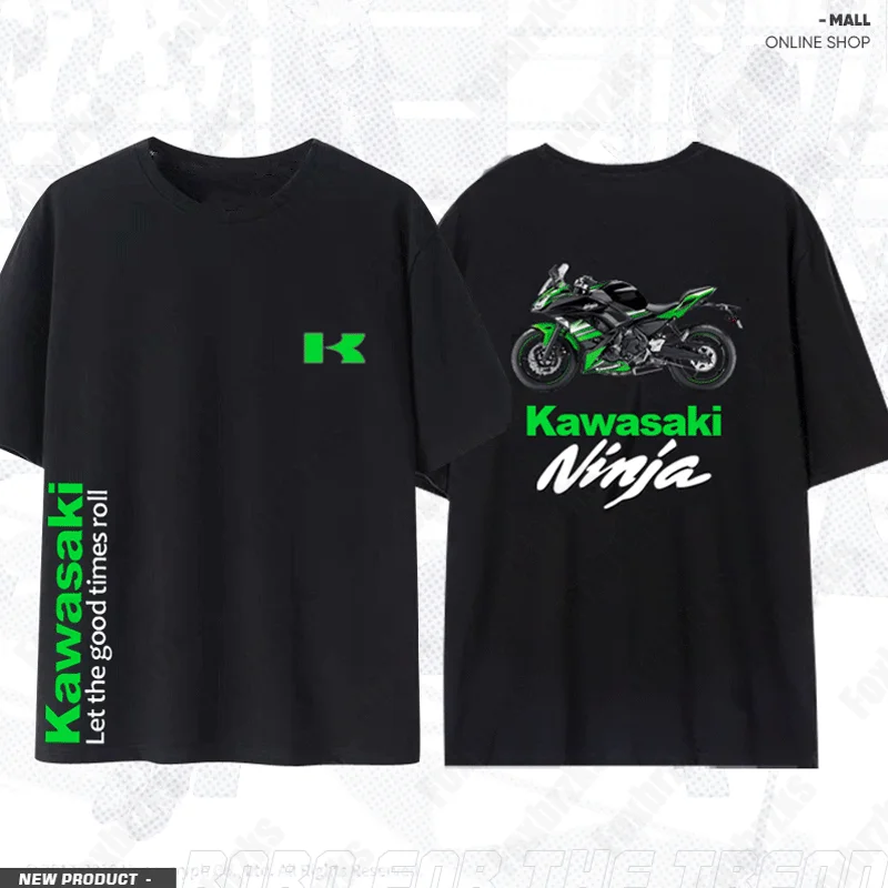 2024 Männer T-Shirt lässig Kawasaki Rennteam Dämon Klaue T-Shirt übergroße Grafik Sport Tops atmungsaktive Streetwear T-Shirts