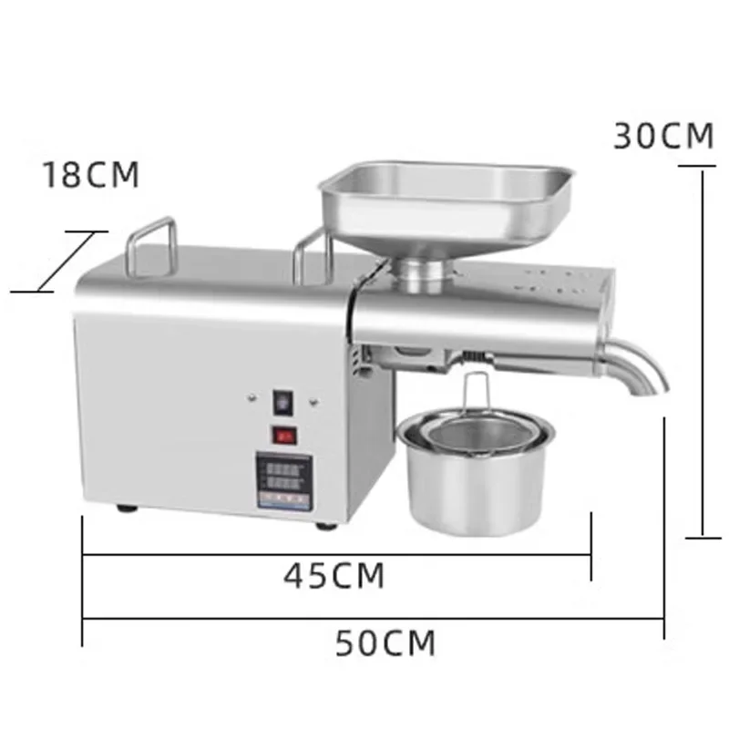 

K28C Temperature Controlled Stainless Steel Oil Press 800W Household and Commercial Small Fully Automatic Hot and Cold Oil Press