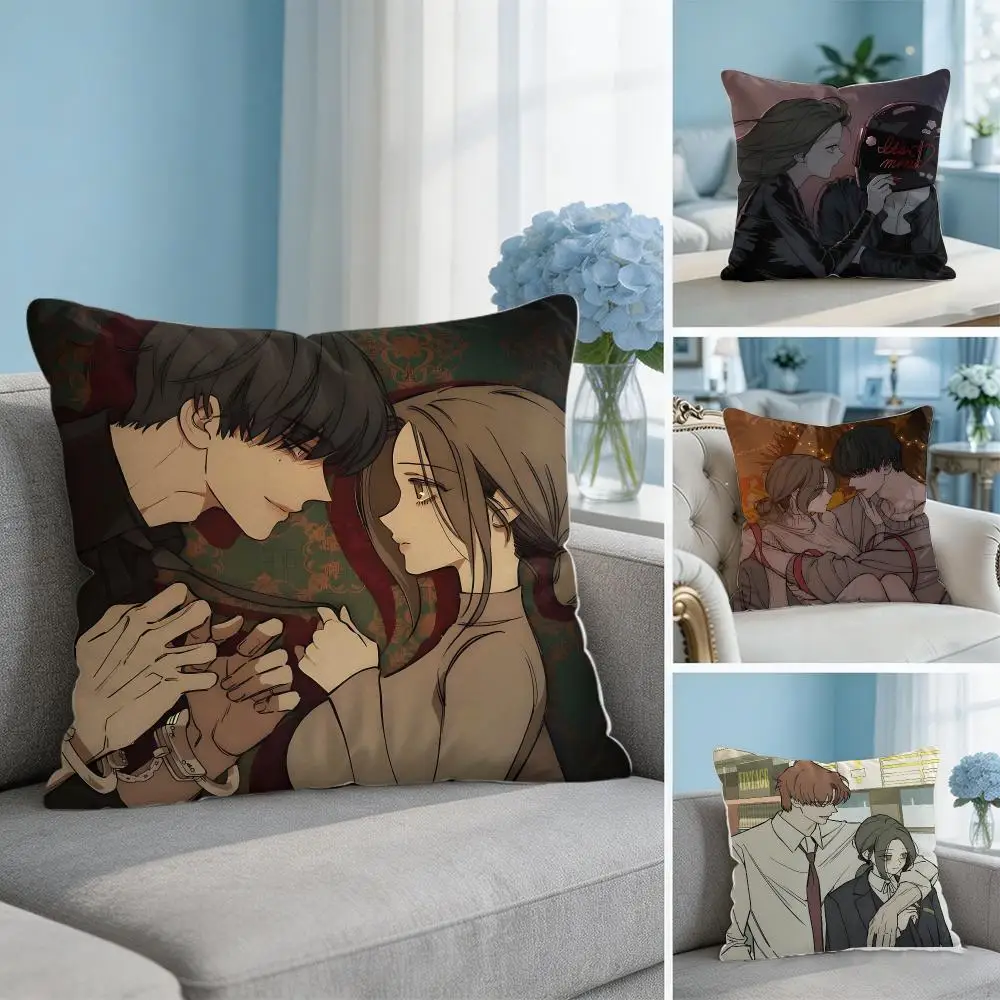 Anime T-tears On A Withered Flower Cushion Cover Soft Throw Pillow Cover Hidden Zipper Cutecore Sofa Bedroom Home Decor