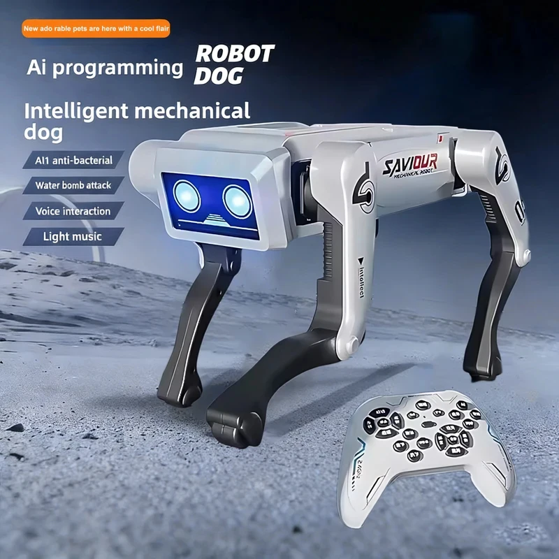 

New 2026 Intelligent AI RC Robot Dog Voice Dialogue APP Remote Control Programming Singing Dancing Machine Dog Kids Toys