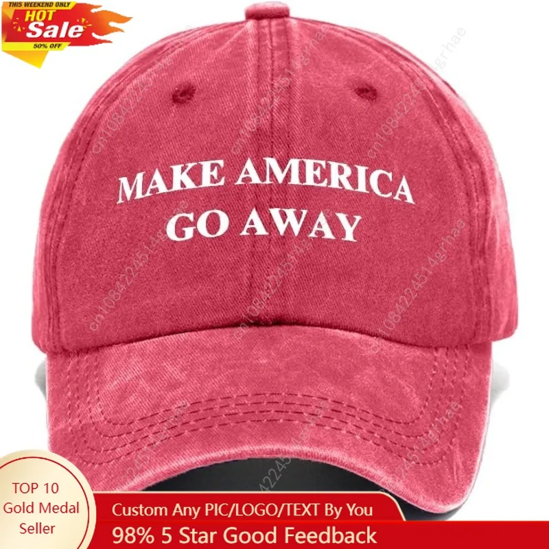 

Make America Go Away Hat Classic Washed Distressed Baseball Caps