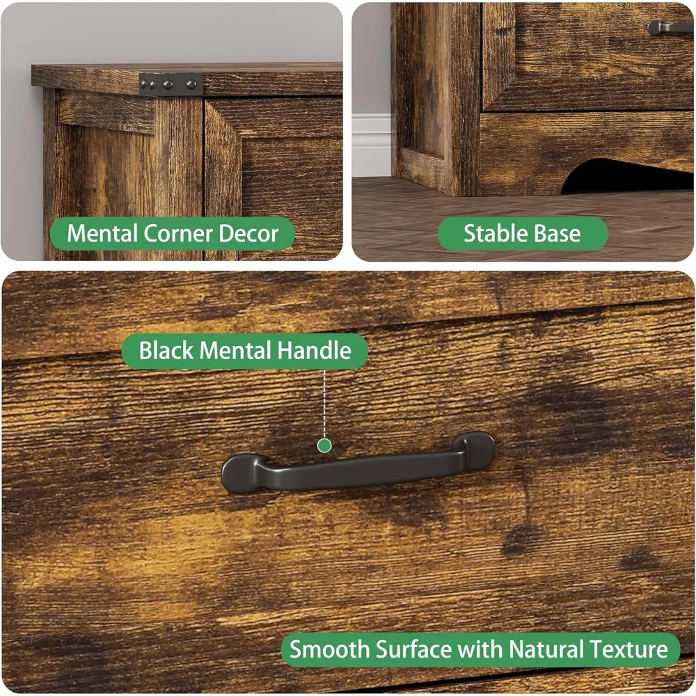 خزانة ملابس لغرفة النوم مع 9 أدراج، خزانة ذات أدراج خشبية واسعة مقاس 59 بوصة مع أدراج عميقة ومقبض عقلي، حامل تلفزيون حديث، عرض #5