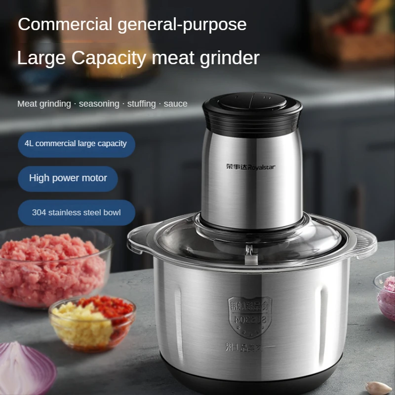 Meat Grinder Household Electric Small Multi-function Automatic Stainless Steel 4L Large-capacity Meat Mixer Free Shipping