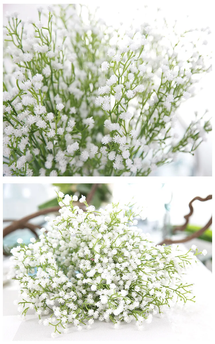 5/10 Stück Künstliche Pflanzenbündel Schleierkraut-Blumenköpfe für Heim, Zimmer, Garten, Deko-Zubehör, Kranz, Hochzeit, DIY-Geschenk, Künstliche Tischdekoration – Detail 4