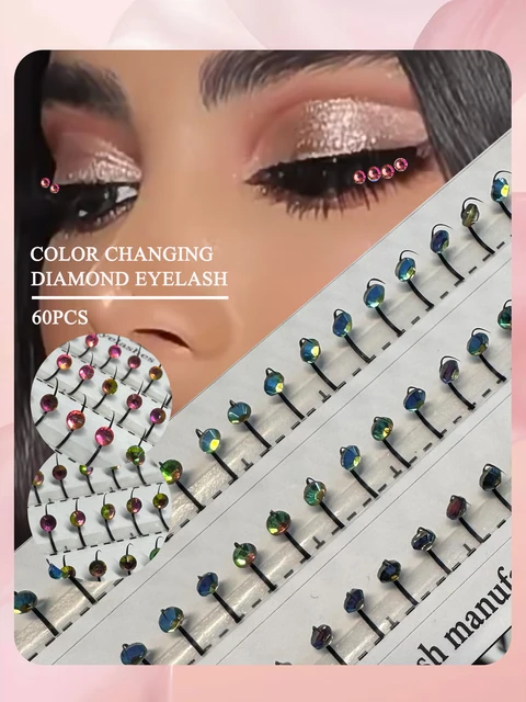 Diamentowe przedłużanie rzęs Cosplay nowe mody świąteczne brokat miękkie norek sztuczne rzęsy pojedyncze rzęsy diamentowe wróżkowe rzęsy