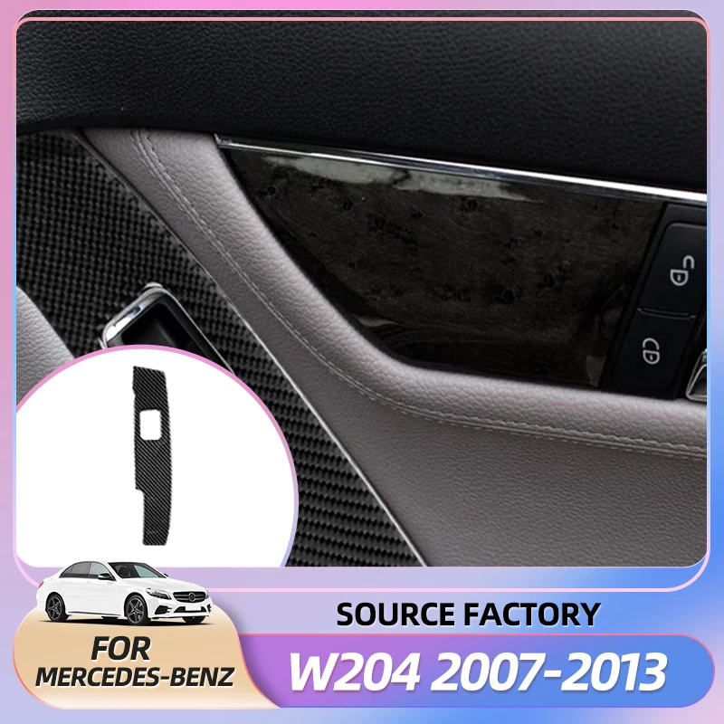 

Горячие внутренние наклейки для Mercedes Benz W204 C-Class 2007-2013, дверной подлокотник, декоративная наклейка, авто аксессуары для интерьера