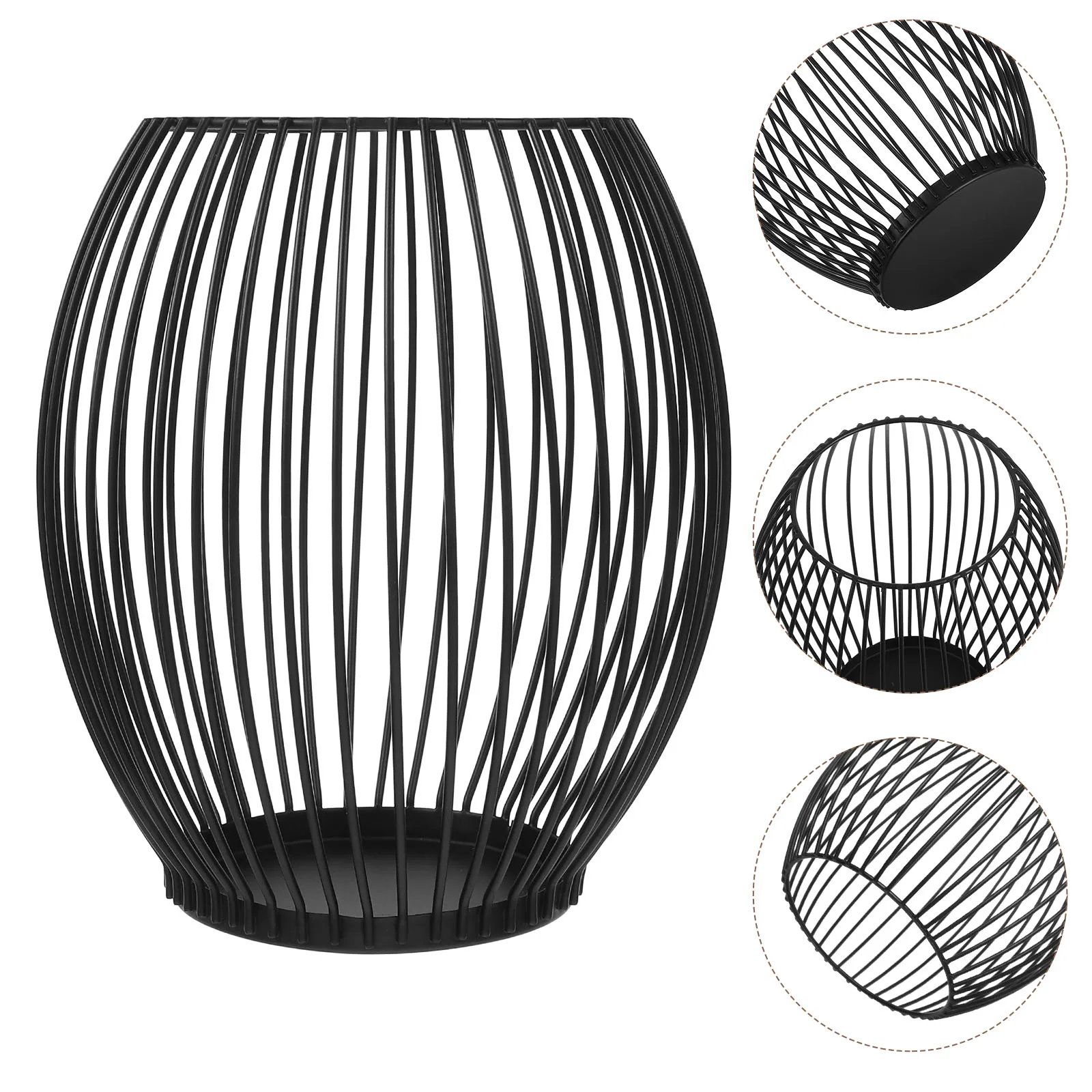 

Stylish Iron Wire Fruit Basket Desktop Storage Basket Snack Vegetable Holder Hollow Design Large Capacity For Kitchen Home Hotel