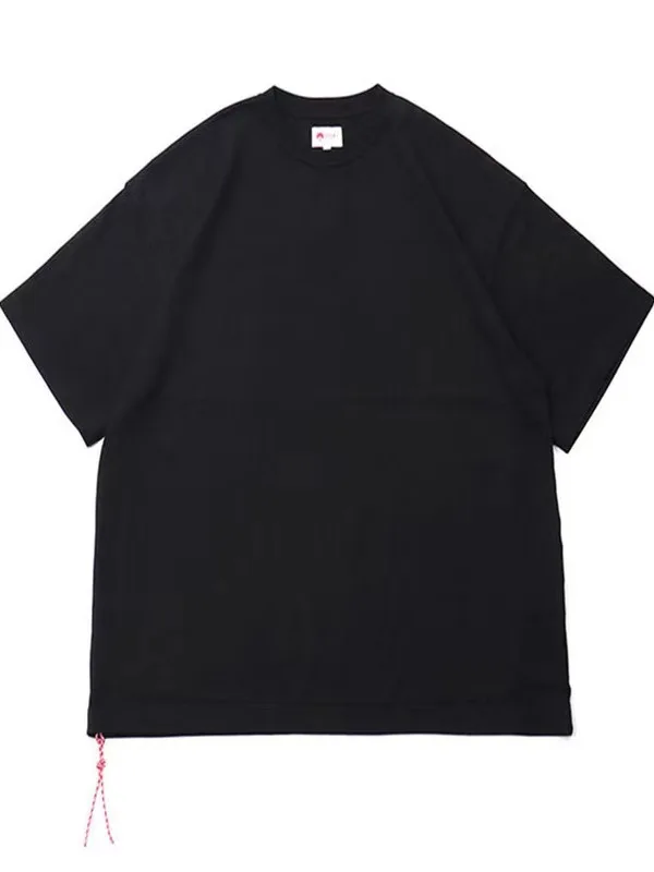 Red Rope Fuji Cartoon Print Unisex round Neck Short Sleeve T-Shirt Lightweight Breathable Cotton Casual Summer Top