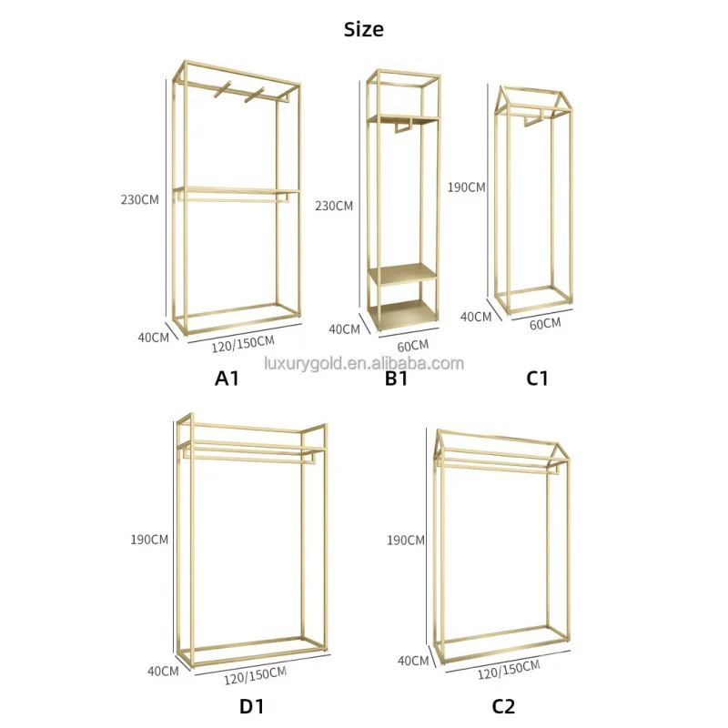 custom.Modern Clothes Shop Shelf Garment Women's Clothing Display Rack Clothes Display Stand for Retail Store