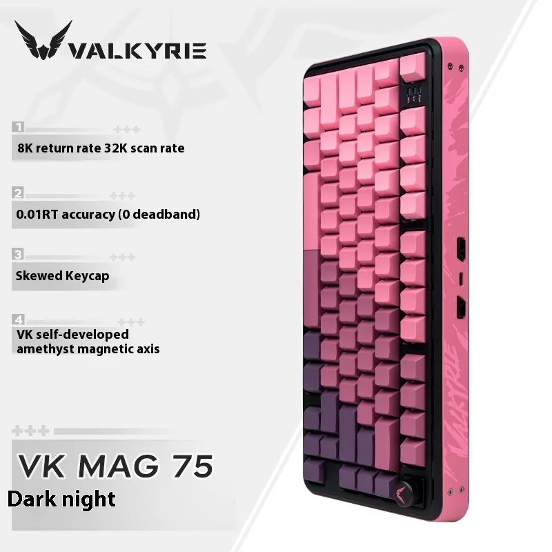 VALKYRIE VK Mag 75 Keyboard Magnetic Switch Mechanical Keyboard Customized 8K Return Rate Jiadalong Magnetic OfficeLaptop Gaming