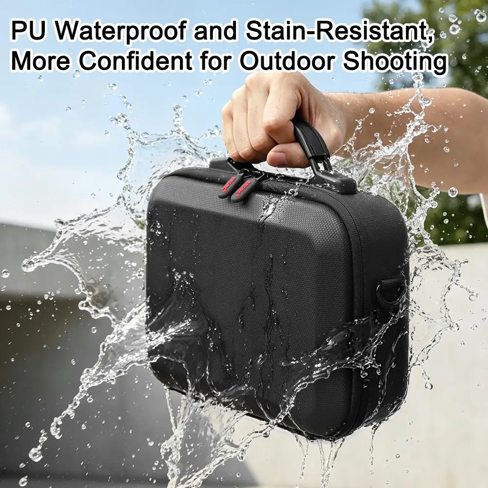 Storage Bag Anti-scratch Outdoor Travel Handbag For Insta360 X6 PU Hard Shell Case Waterproof Shoulder Bag Camera Portable Box