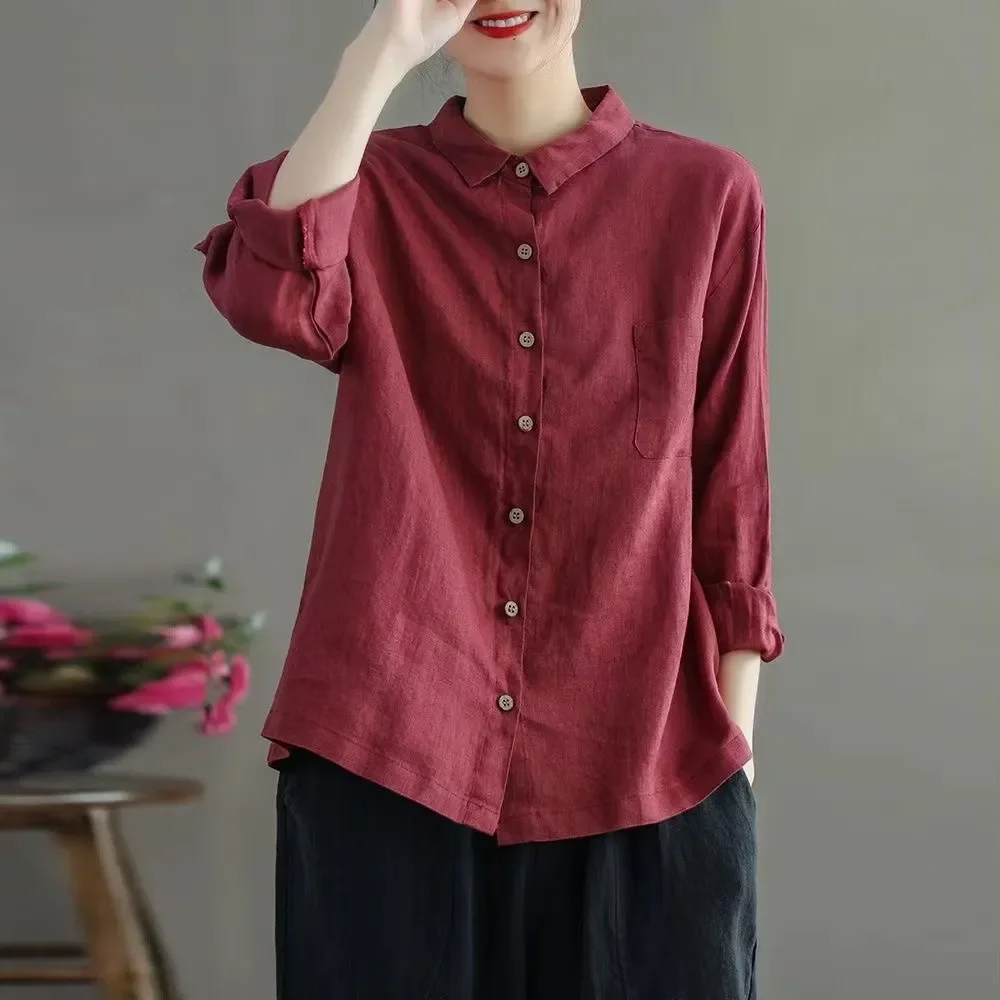 

Spring Casual Korean Fashion Loose Buttons Single Breasted Solid Color Long Sleeve Office Lady Simplicity Elegant Trend Sexy Vin