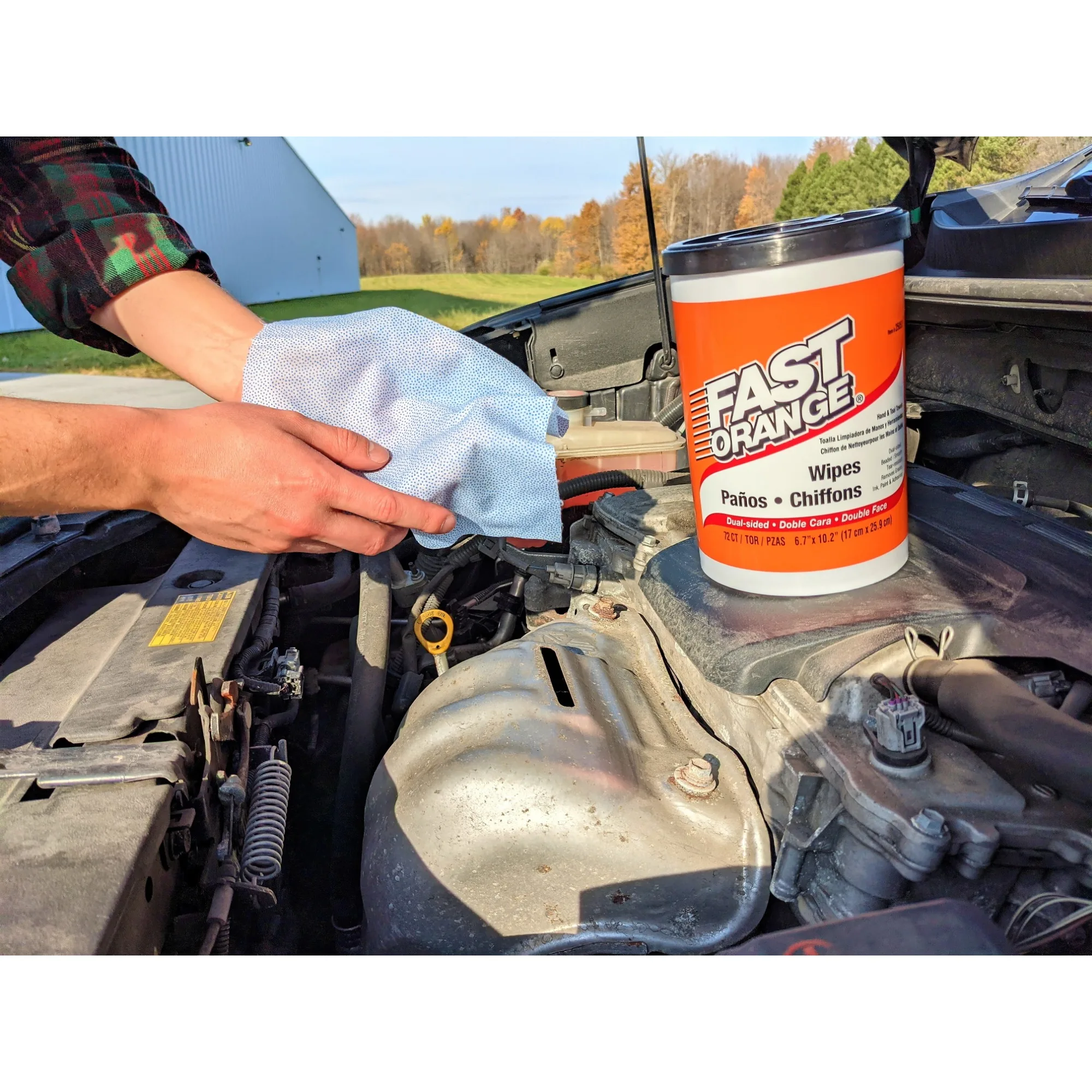 (2 パック) オレンジ ハンド クリーナー ワイプ、72 個入りコンテナ クリーンの香り