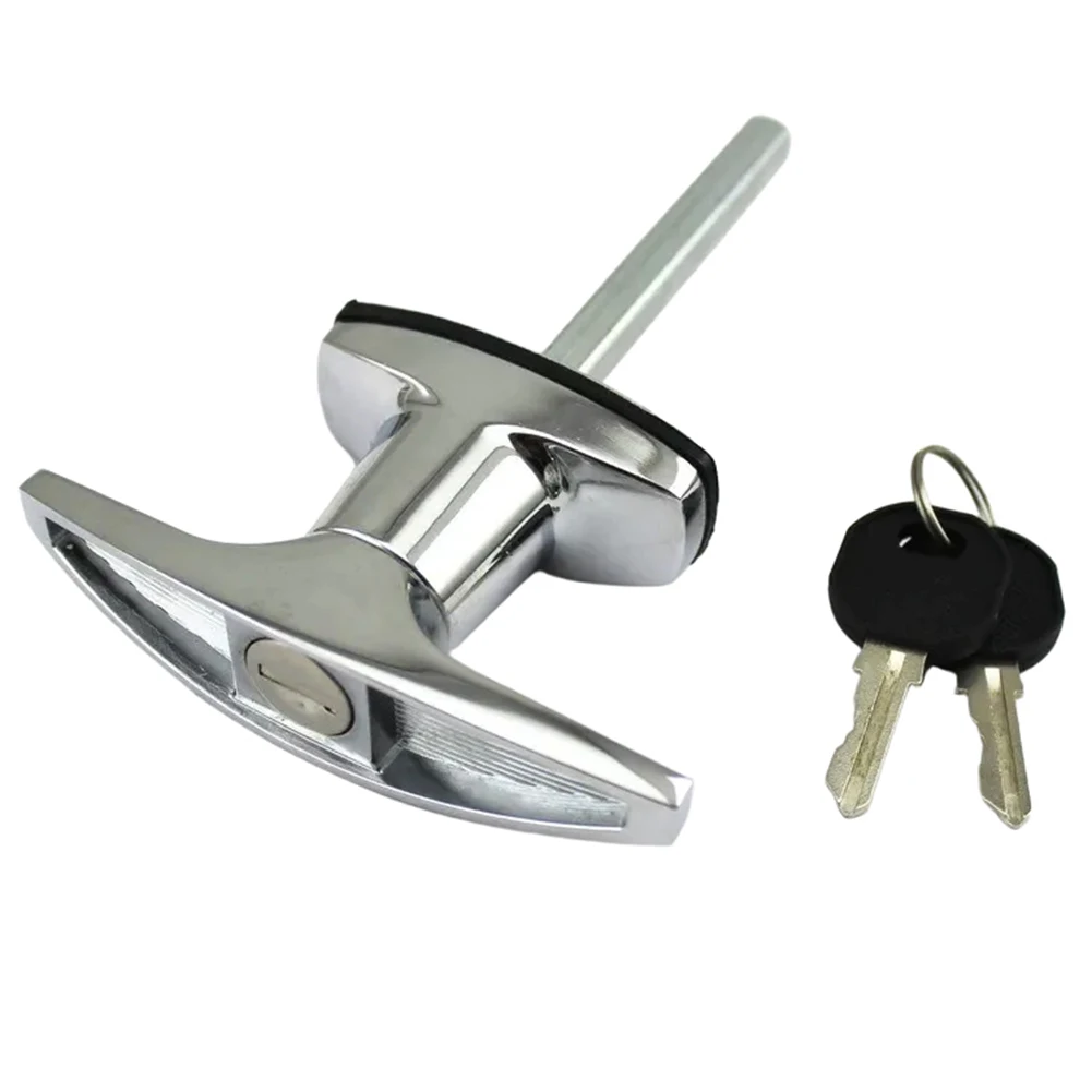 

For Truck Camper Shell T Handle Lock Made from Zinc Alloy with Weather Resistant Plating for Reliable Outdoor Security