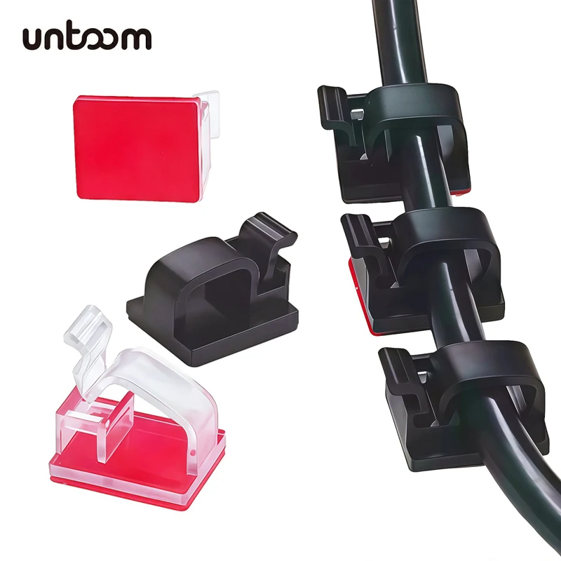 20 PCS Adhesive Cable Wire Clips Cable Management Wire Organizer Cord Holder for Under Desk Wall Home Office Ethernet Cable Clip