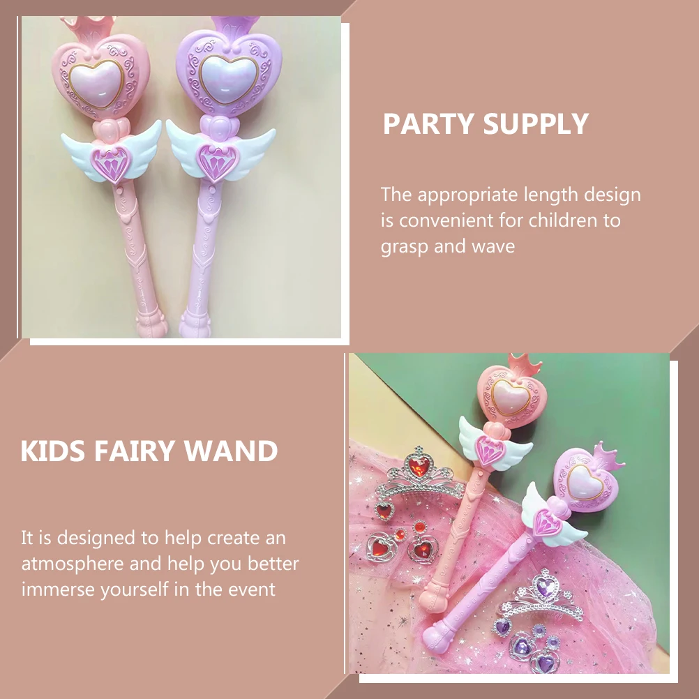 

1 set 1 Set Princess Party Supply Cape Glowing Wand Fairy Costume Party Photo Prop Flashing Sticks Light Durable Play