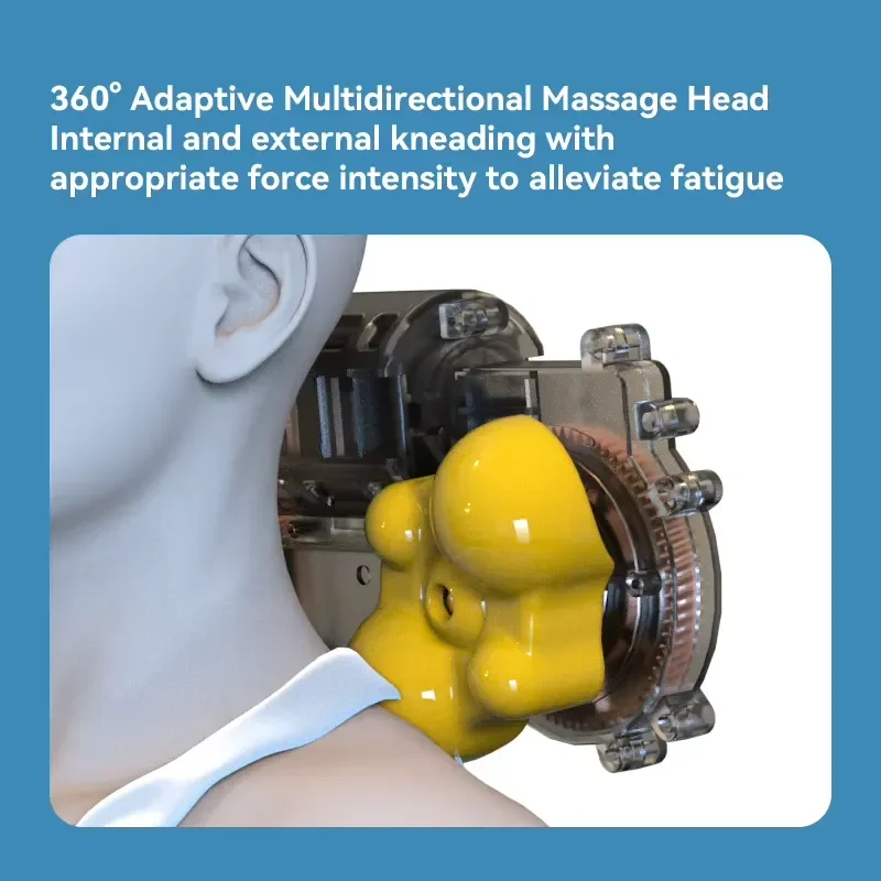 Custom Logo Rechargeable Lumbar Massager Adjustable Height Traction for Body Relaxation Vibrating for Neck Massage Pillow