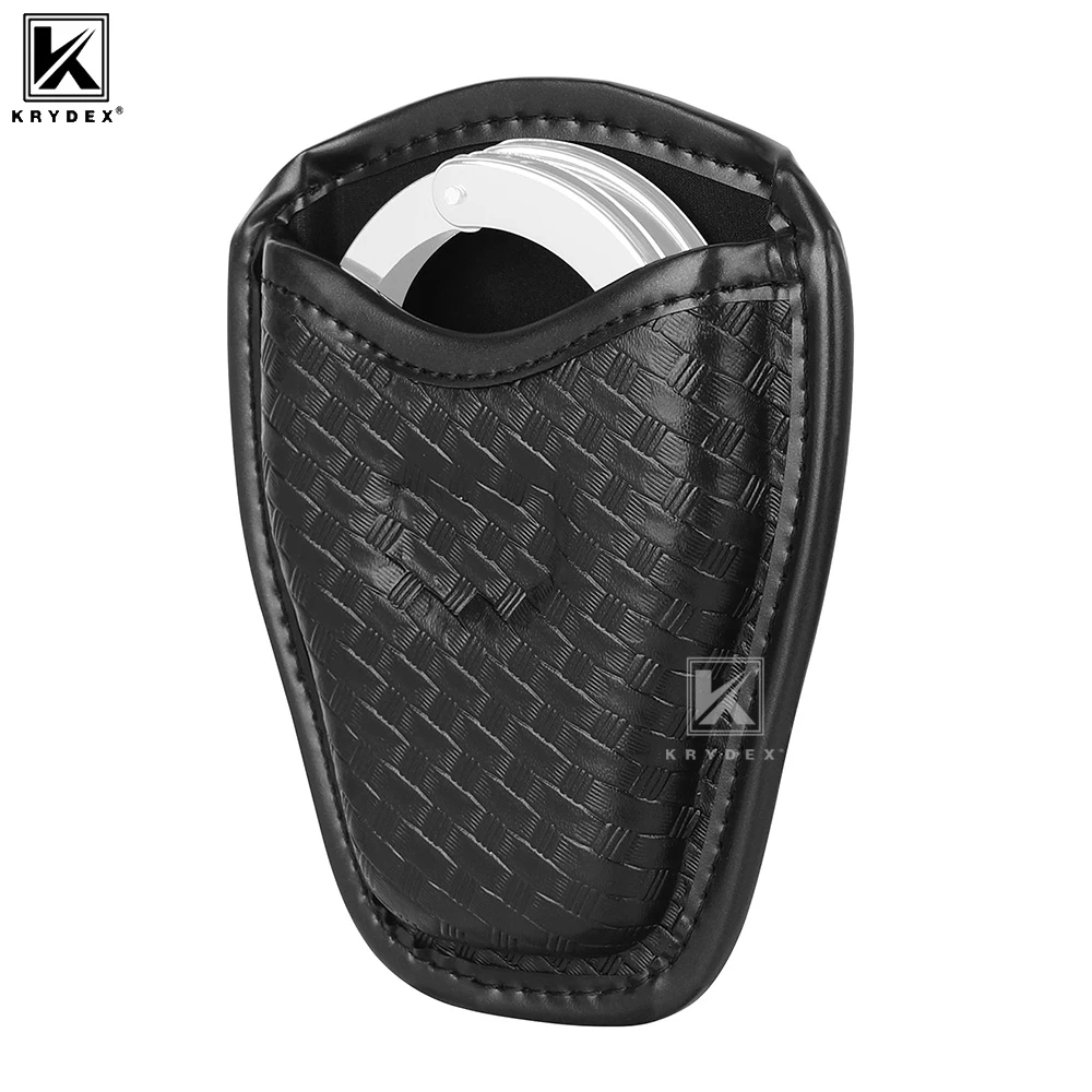 KRYDEX Tactical Handcuff Pouch Case Open Top Single Basket Weave Handcuff Pouch Law Enforcement & Security Equipment