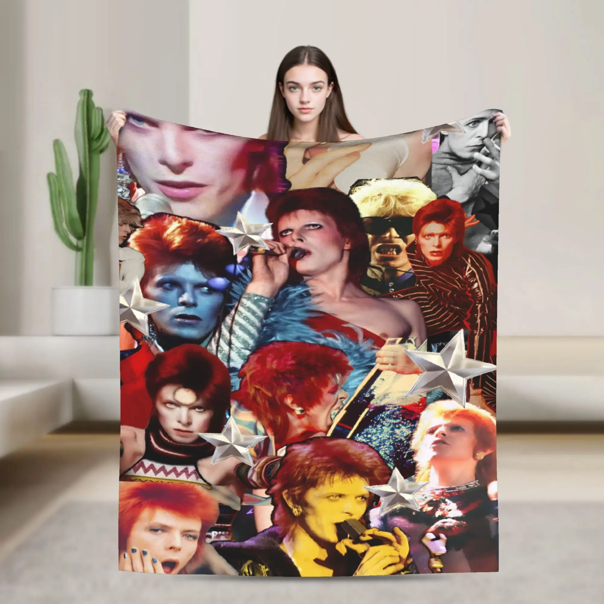 Davides Bowies Merch Blanket Super Soft Cozy  Throw Blankets for Bed 50x60 Inches Multiple Sizes Bedding Throws