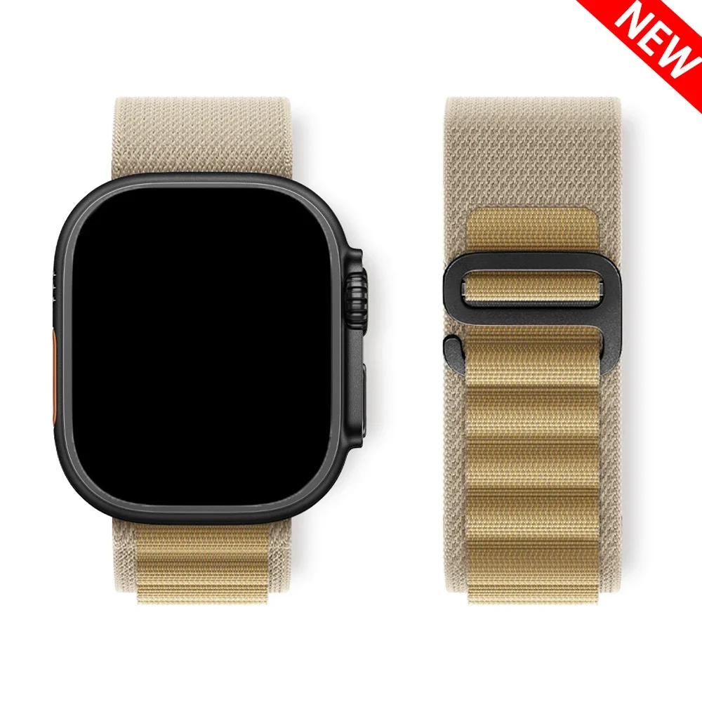 حلقة جبال الألب لساعة أبل الترا 2 49 ملم سلسلة 10 46/42/40/44/45/41 ملم G-هوك حزام رياضي iwatch 10 9 8 7 6 SE 5 4 2026