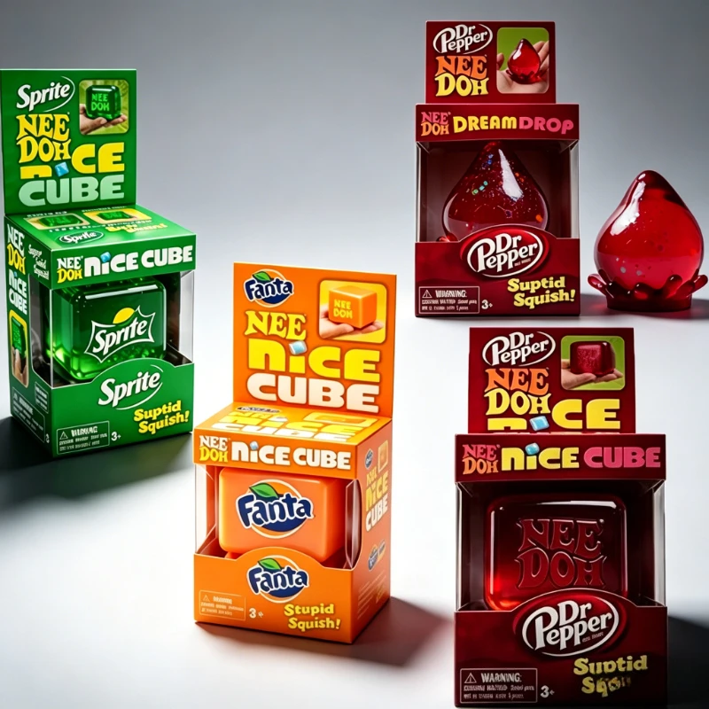 Nuevo Juguete Antiestrés Nee Doh Cube Squeeze, Juguete Suave y Elástico, Juguete Sensorial para Calmar la Ansiedad