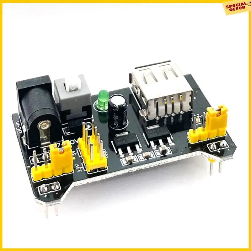 A25P 10PCS For MB102 Breadboard Power Supply Module Set Kit 2-Way 3.3V 5V For MB102 Breadboard Module Kit