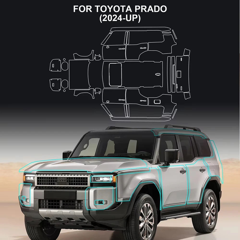

TPU Paint Protection Film For Toyota Prado LC250 2024 2025 Anti-scratch Pre-cut PPF Car Body Clear Bra Resistant Repairable Kit