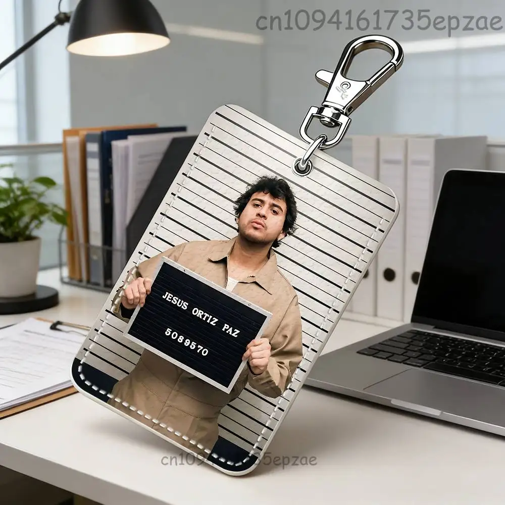 Jesus Ortiz Paz Custom Access Card Case Leather Card Holder Keychain Key Ring Transportation Card Case Gifts