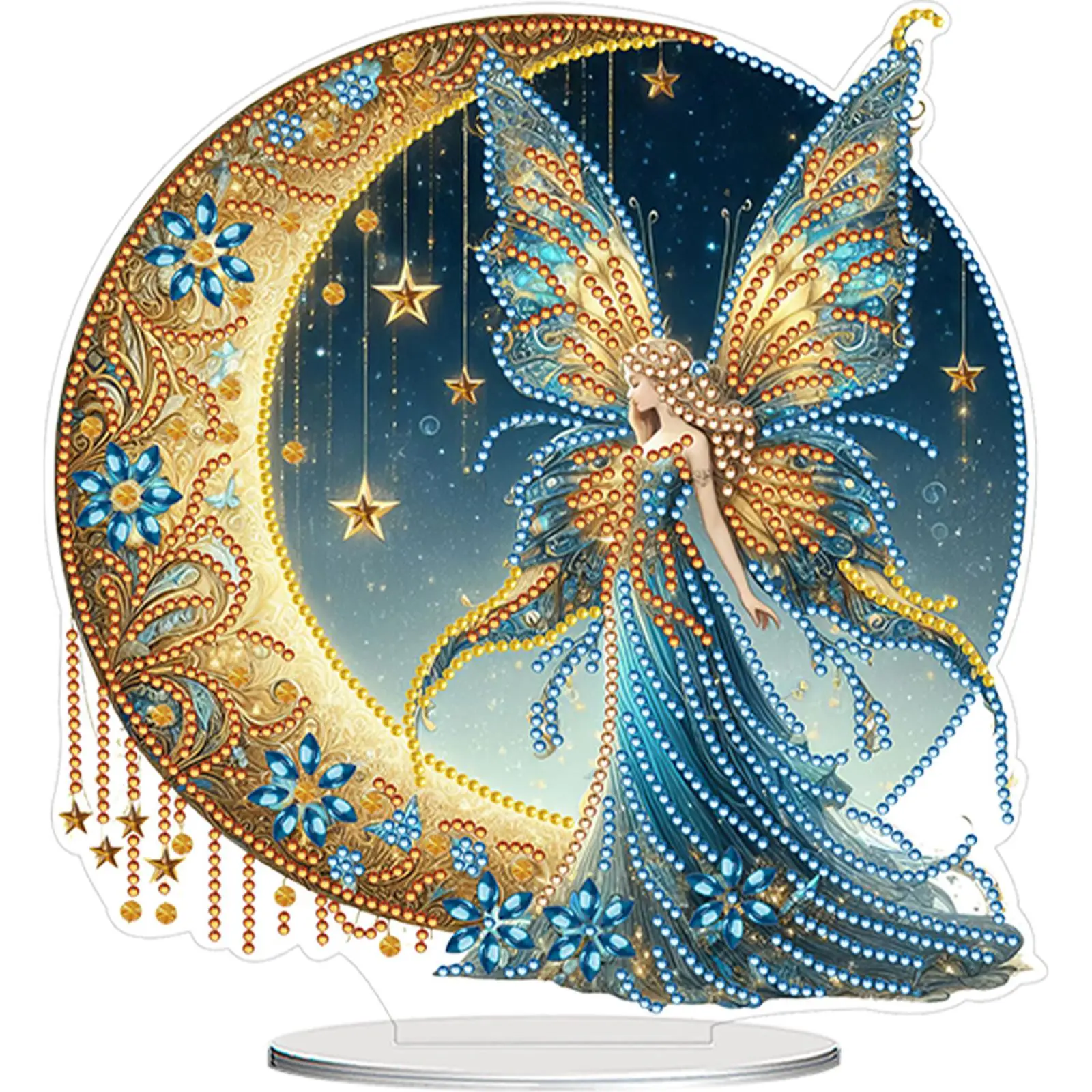 

2D Flat Print DIY Table Top Diamond Painting Ornament Kits Diamond Painting Desktop Ornaments Kit for Home Office Desktop Decor