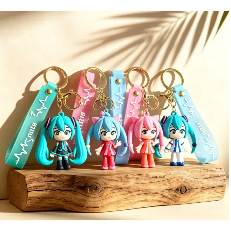 Hatsune Miku Keychain Anime Bag Pendant Cartoon Small Decoration Accessories Car Key Chain Backpack Charm Christmas Gift view 3