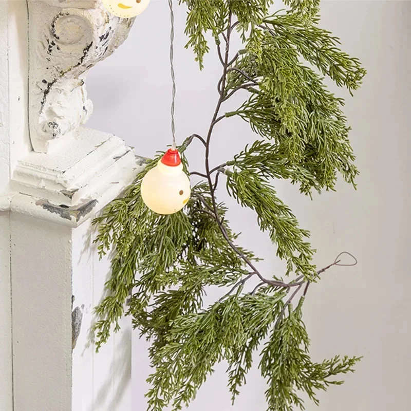 180 سنتيمتر/270 سنتيمتر الخضرة جارلاند مقاوم للماء زينة عيد الميلاد للداخلية حفل زفاف لوازم عيد الميلاد أكاليل الصنوبر الاصطناعي