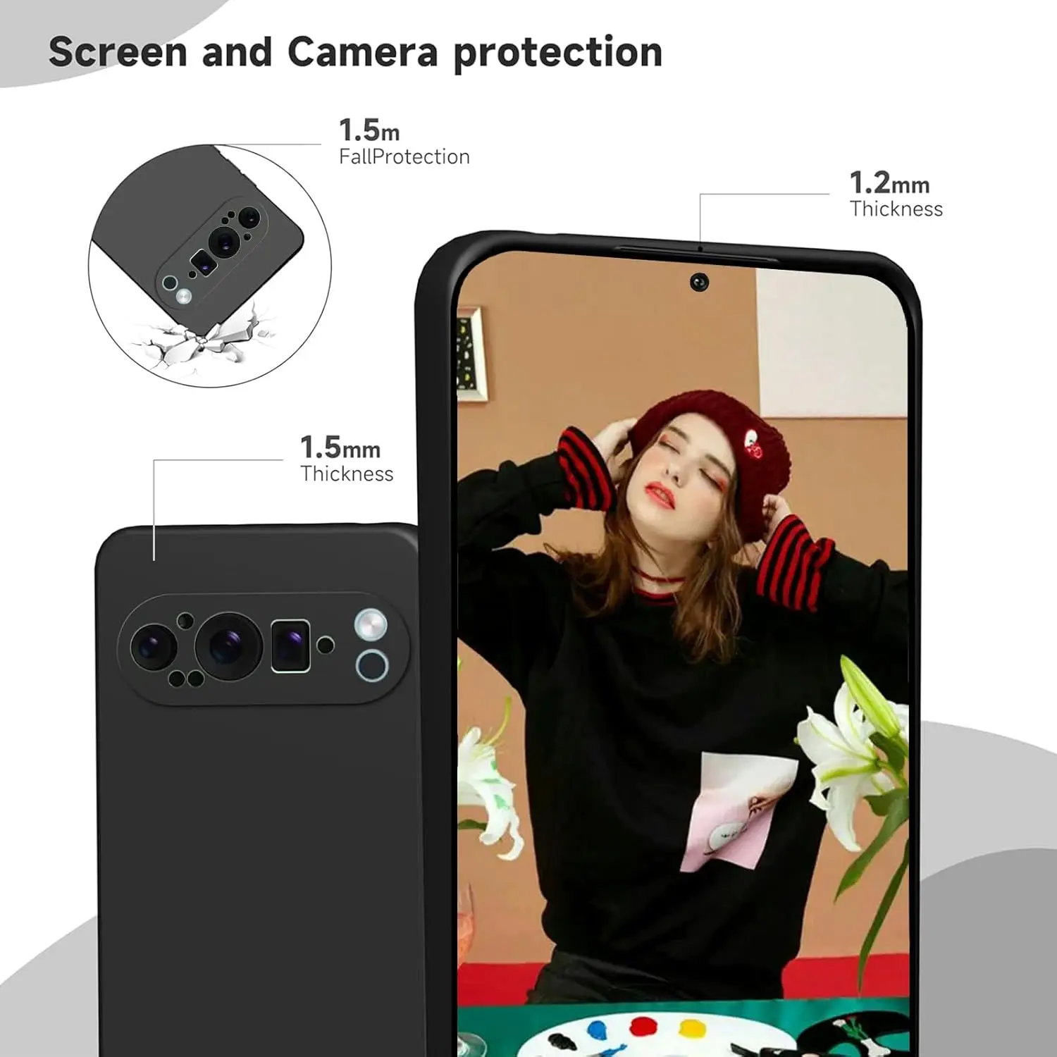 Flexible Liquid Silicone TPU Case For Google Pixel 9 Pro XL 8A 7A 6A 8 7 6 Pro Protective Cover Bumper Fundas Coque Capa