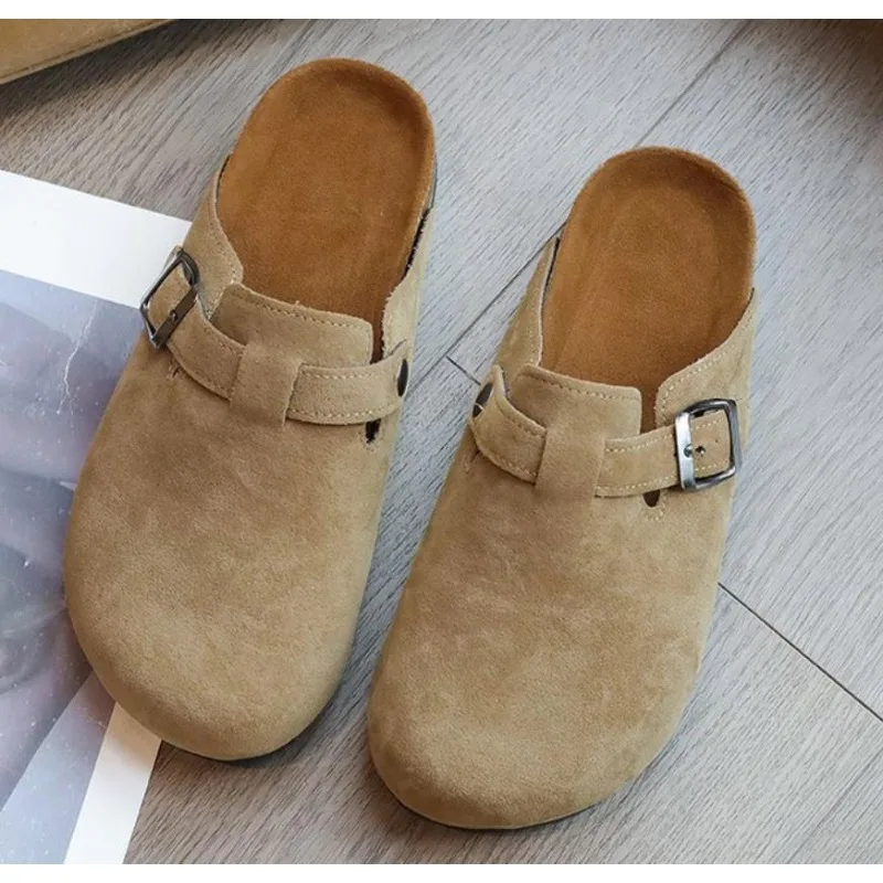 Fashion Classic Cork Clogs Slippers Women Soft Footbed Suede Sandals with Arch Support Trendy Beach Slides Home Ladies Mules