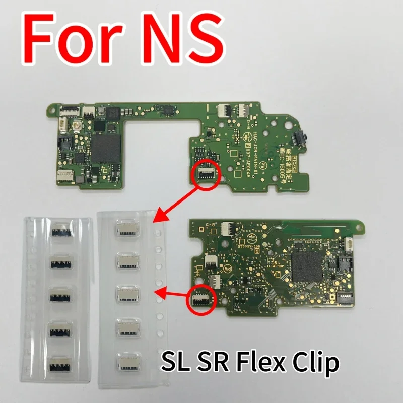 

100pcs/lot Original New NS SL SR Flex Ribbon Clip FPC Connector Socket Plug Slot for Nintendo Switch Joycon Mainboard PCB Repair