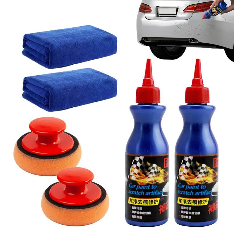 Car Scratch Remover Repair 2Pieces Scratch Remover Polishing Wax Paint Multi-Purpose Repair Paste Polishing Compound With