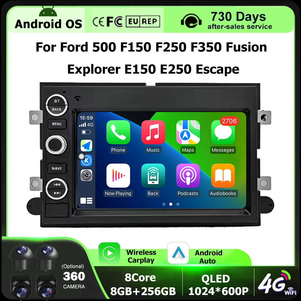

Android Auto For Ford 500 F150 F250 F350 Fusion Explorer E150/E250 Escape Car Radio Multimedia Video Player GPS Navigation Tools