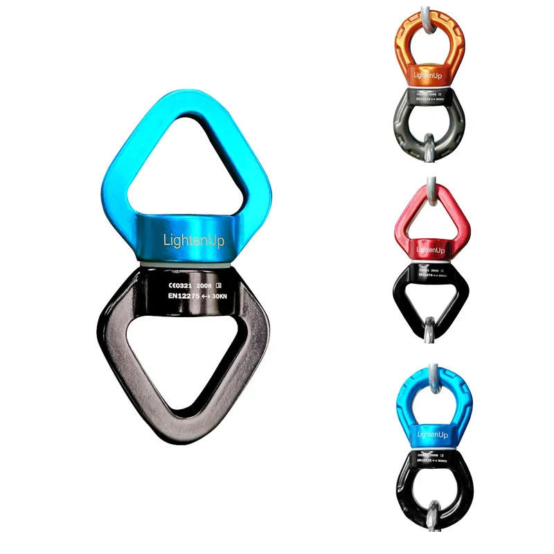Großhandel 30KN Outdoor Klettern Karabiner Schwenk Stecker Universal Gimbal Ring Yoga Schaukel Hängematte Seil Schwenk Rotation – Detail 1