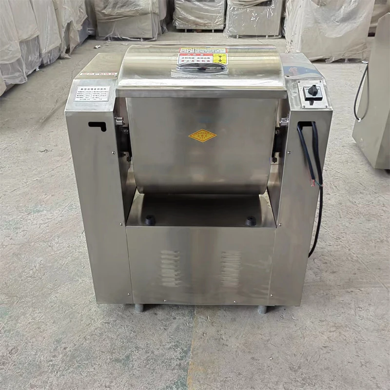 เครื่องผสมก๋วยเตี๋ยวสแตนเลสเชิงพาณิชย์อัตโนมัติ 25 กก./15 กก. เครื่องผสมก๋วยเตี๋ยวความจุขนาดใหญ่ 250 กิโลกรัม/ชั่วโมง