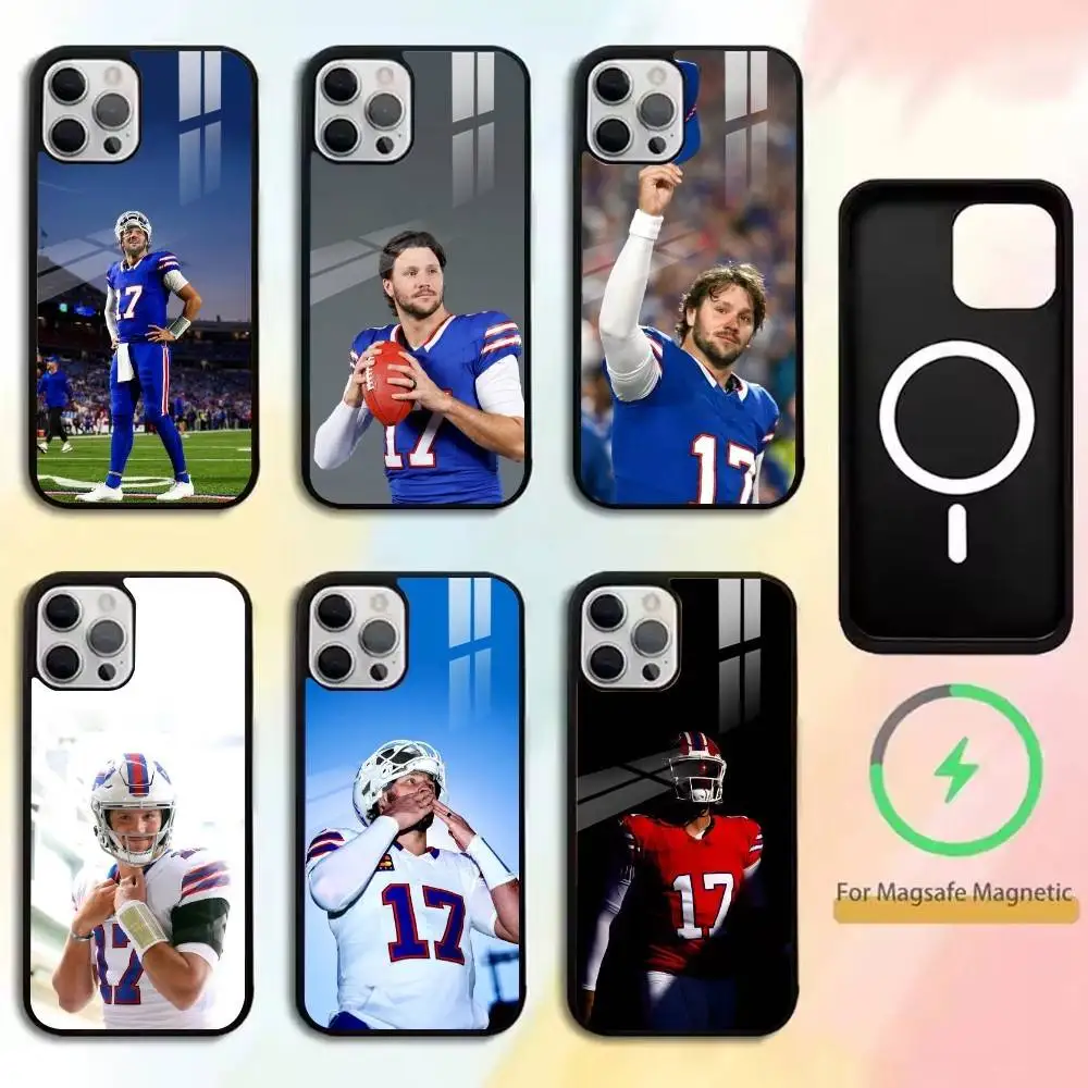 

J-Josh A-Allen-Rugby-Quarterback Phone Case For IPhone17,16,15,14,13,12,11 Plus,Pro Supports Magnetic Wireless Charging