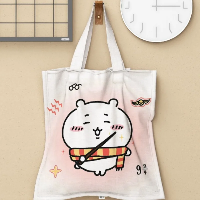 Kawaii Chiikawas Canvas Bag Anime Usagi Cartoon Cotton Bag Student Practical Diagonal Shoulder Large Capacity Handbag Girl Gifts