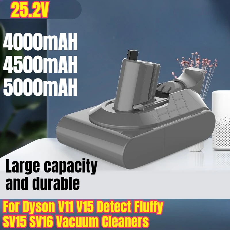 

25.2V 4000/4500/5000mAH for Dyson V11 V15 Detect Fluffy SV15 SV16 Vacuum Cleaners Battery