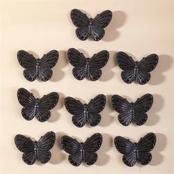 Fashion 10pcs/pack Black Butterfly Resin Charms Animal Pendants For Women Girls Keychain Bracelet Jewelry Making Diy Accessories