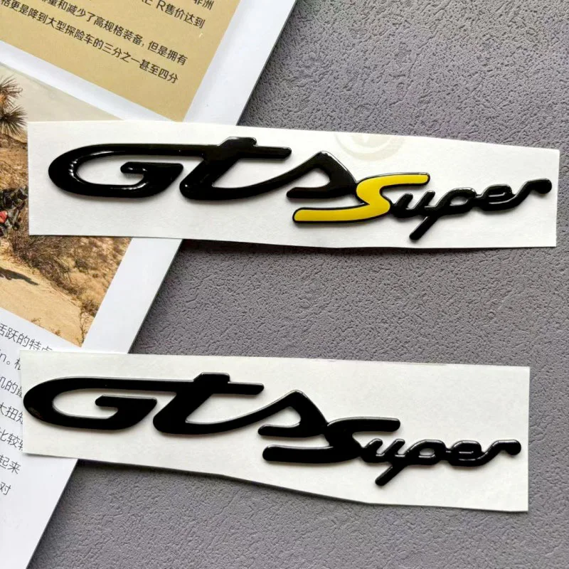 S Super GTSSUPER Sprint Motorcycle Badge Modification Soft Rubber Bright Surface Stickers Decoration Decal For Vespa Piaggio